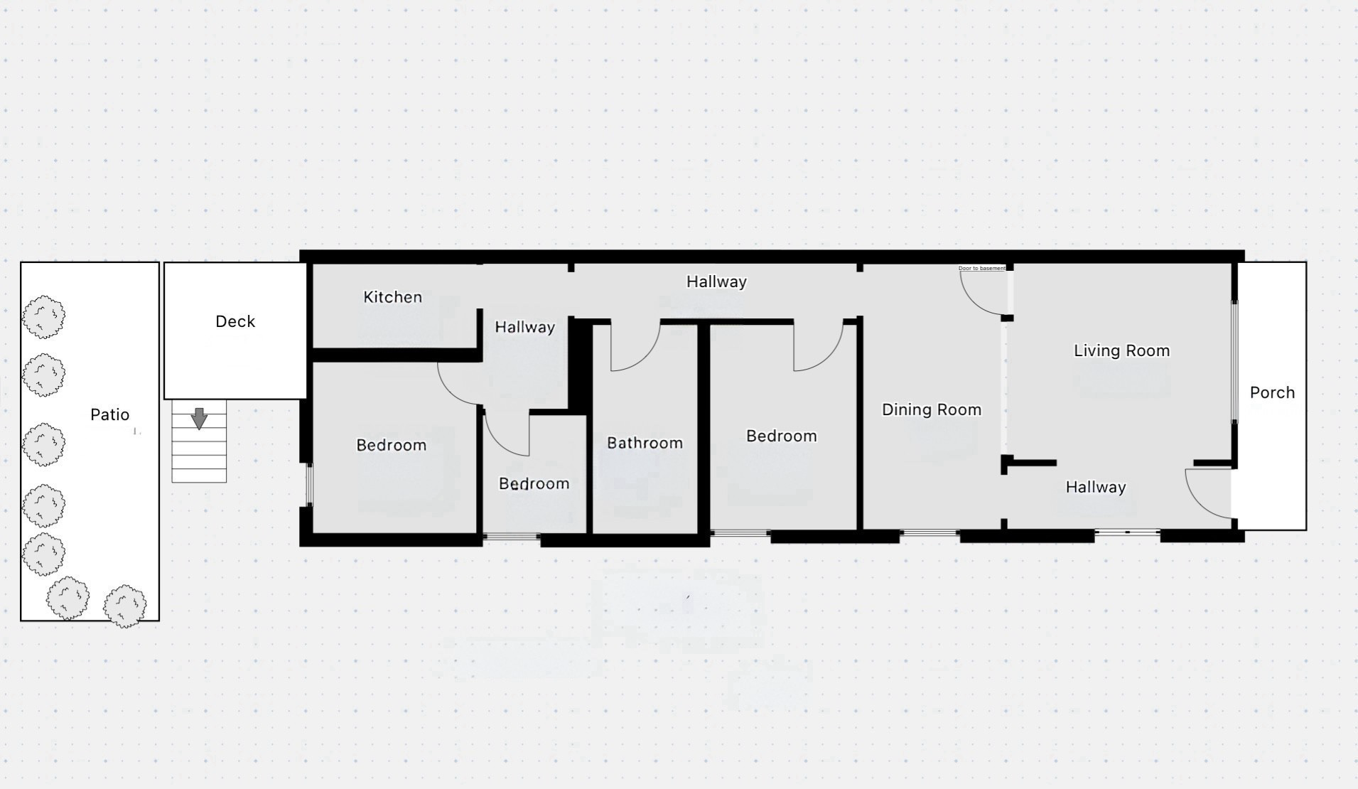 169 Frank Street lower apartment approximate floor plan / plan approximatif du logement du bas